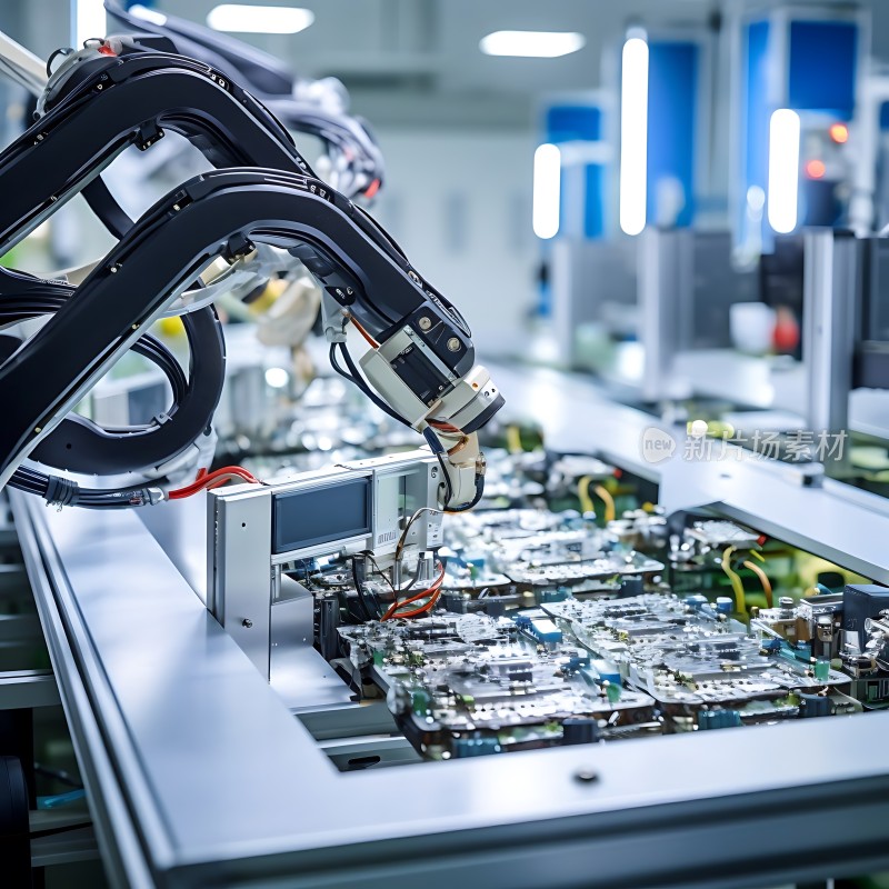工业机器人操作电子元件生产流程