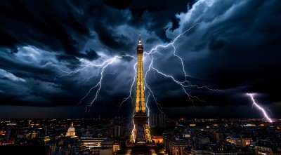 巴黎铁塔闪电之夜 巴黎铁塔闪电之夜
