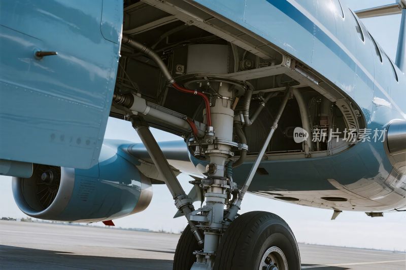 飞机起落架特写