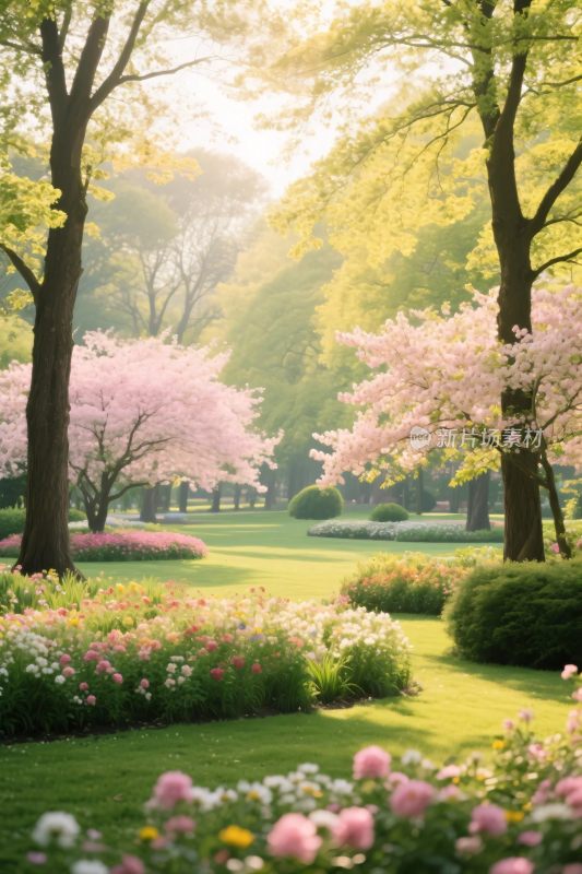 春日园林繁花美景