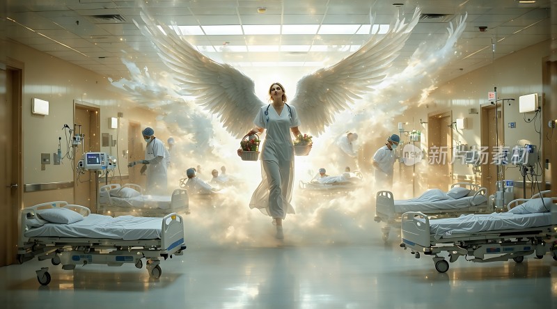 天使般的护士在病房中传递希望与温暖