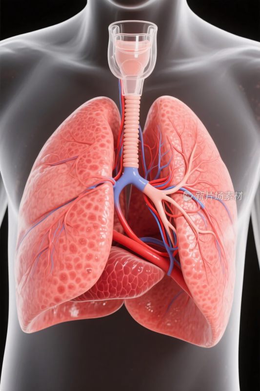人体呼吸系统解剖图