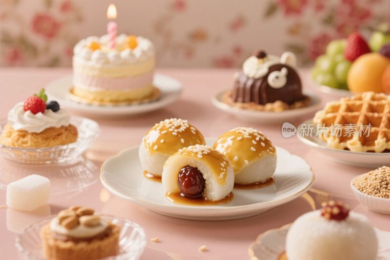 精致甜点展示图