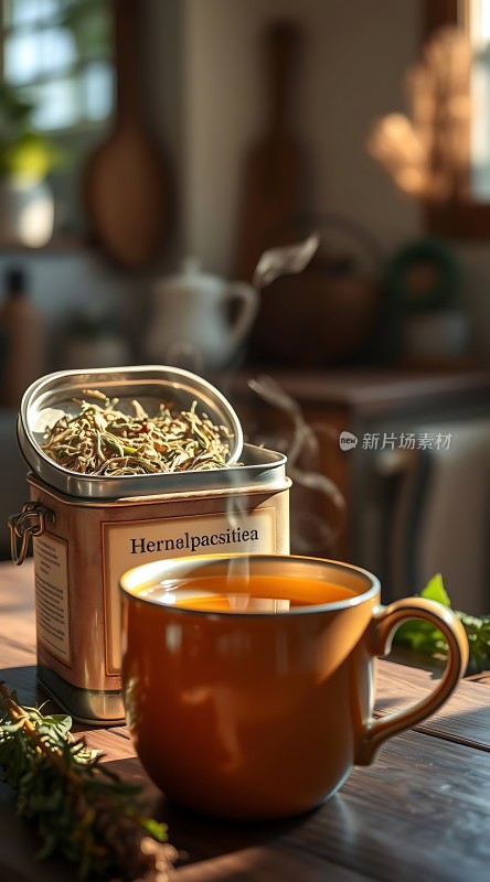 阳光下的茶香四溢