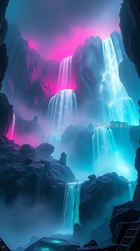 神秘瀑布奇景