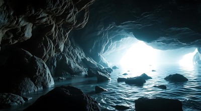 黑暗洞穴中的神秘光芒 黑暗洞穴中的神秘光芒