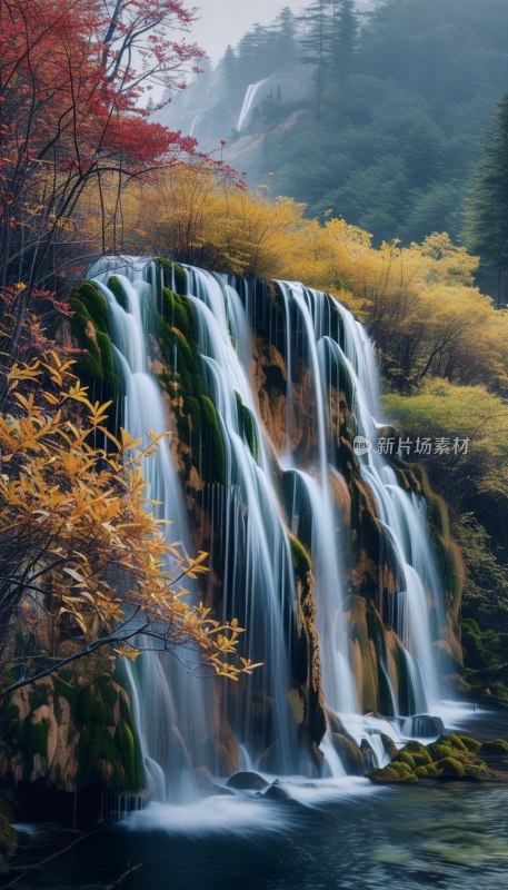 九寨沟瀑布奇观