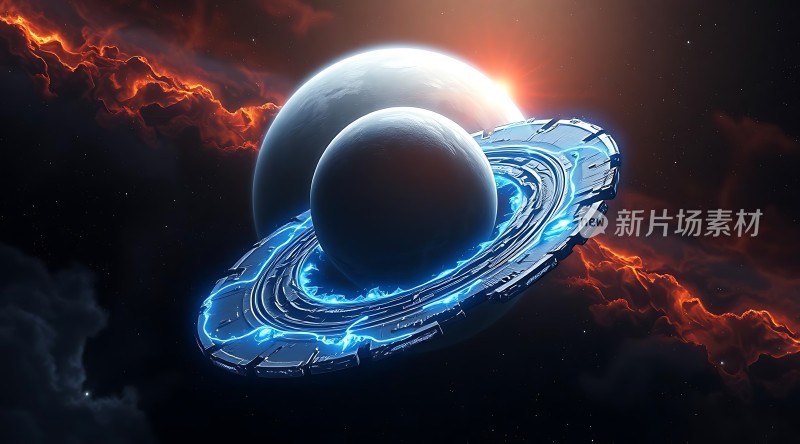 星际飞船与神秘星球