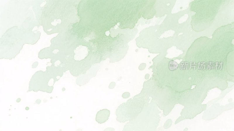 淡绿色水彩背景画面
