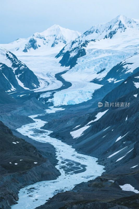 雪山冰川自然风光