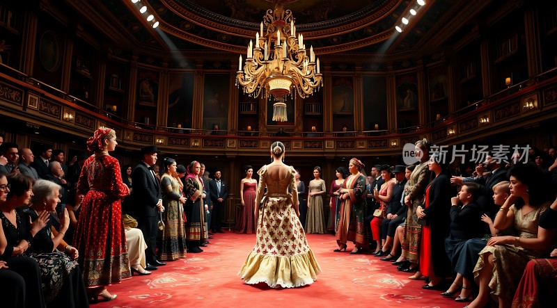 华丽舞会上的优雅表演