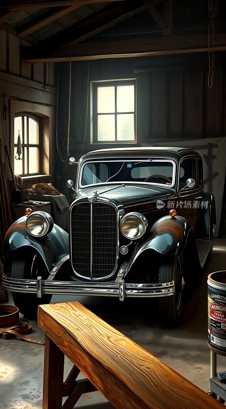 古董车车库里的经典时光