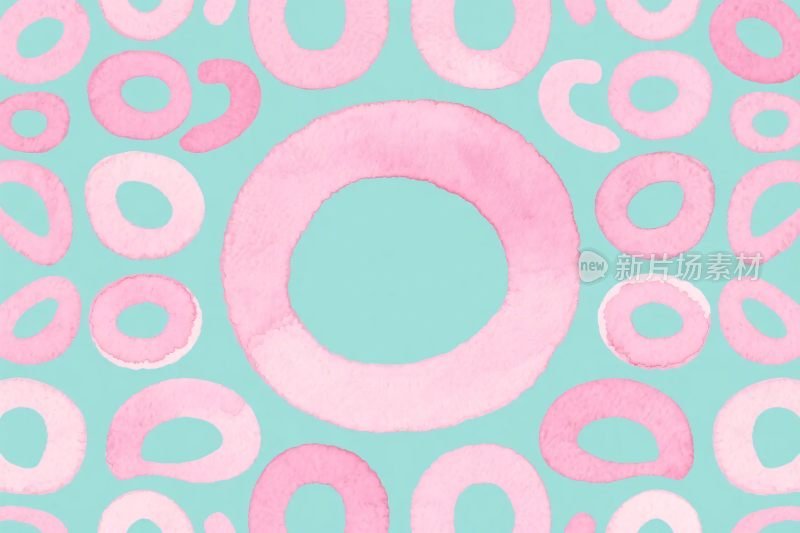 水彩圆环装饰背景