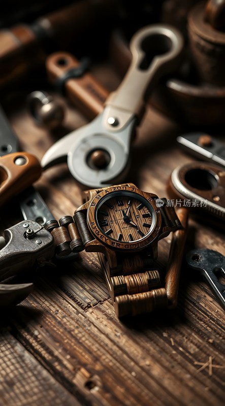 木制手表与工具的结合