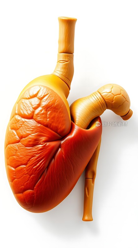 肝脏与胃的解剖结构图