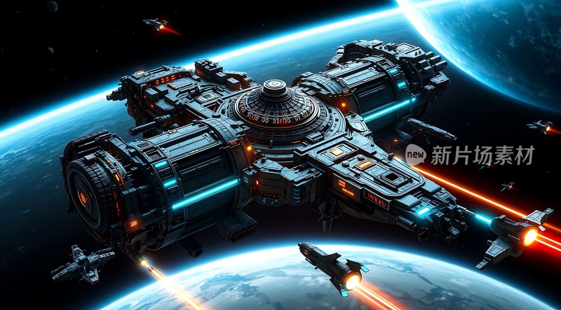 星际飞船与地球