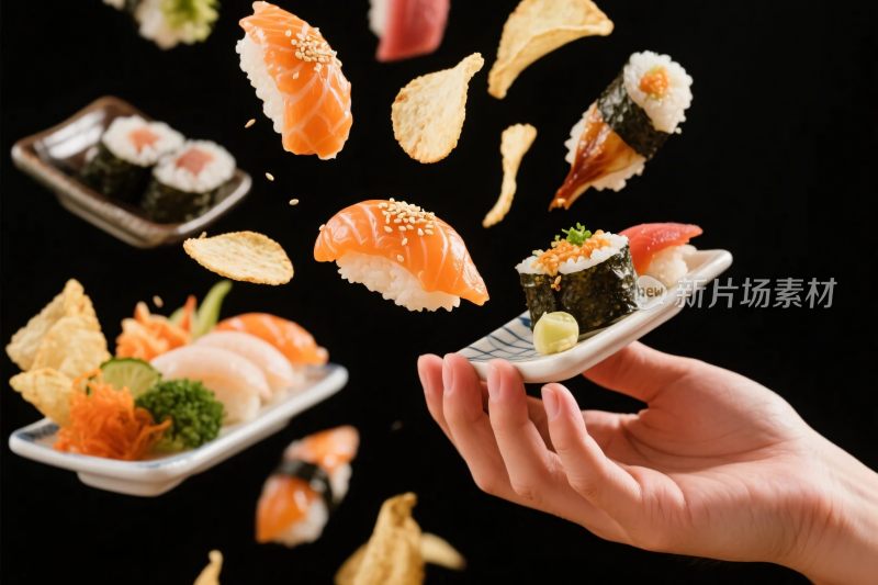 动态寿司美食画面