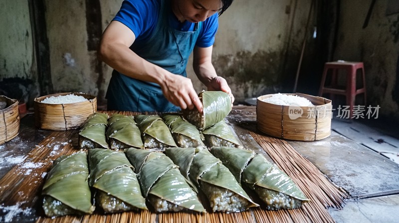 包粽叶包粽叶包米饺