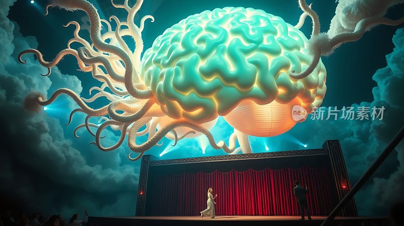 舞台上的大脑与心灵对话