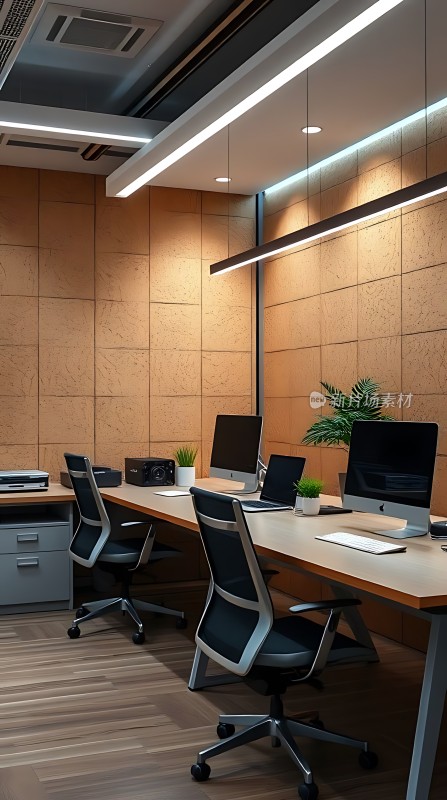 现代简约办公室整洁明亮的工作环境