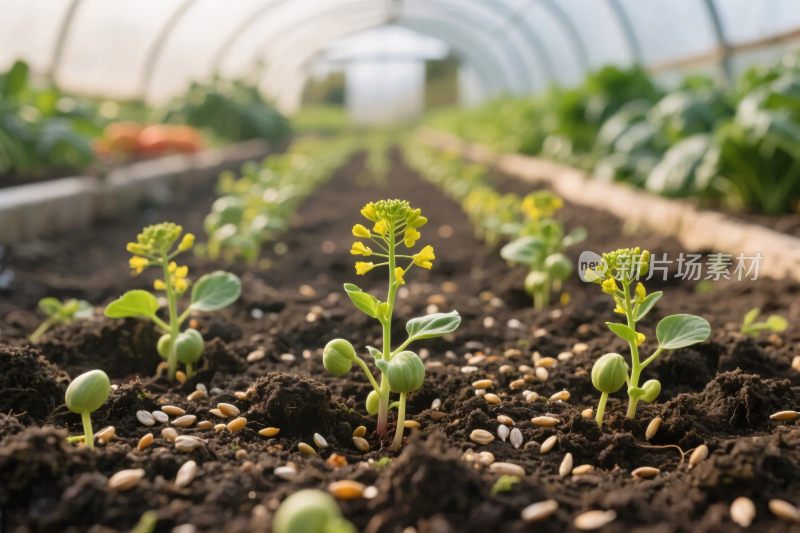温室幼苗种植场景