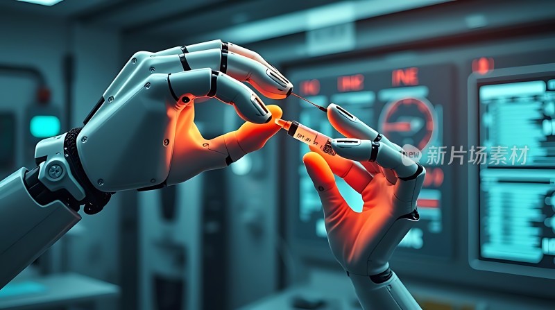 机器人操作注射器未来科技医疗场景