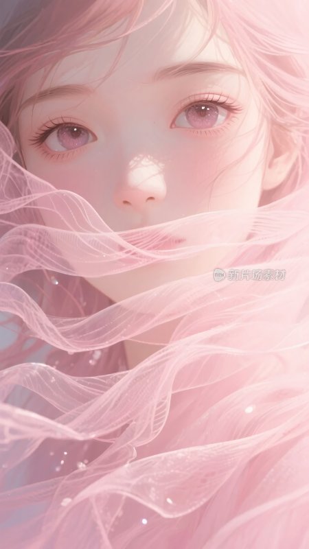 粉纱遮面的梦幻女孩