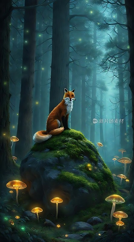 森林精灵与狐狸的神秘之夜