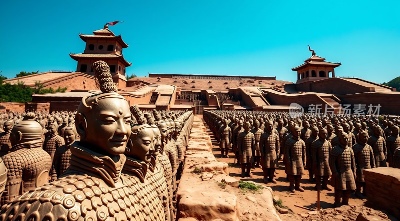 兵马俑阵列威武壮观