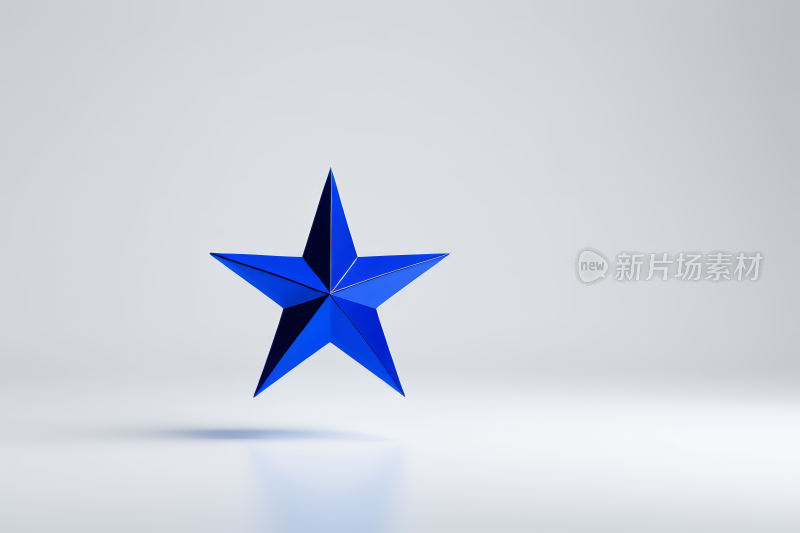 白色背景有阴影的蓝星高清图片