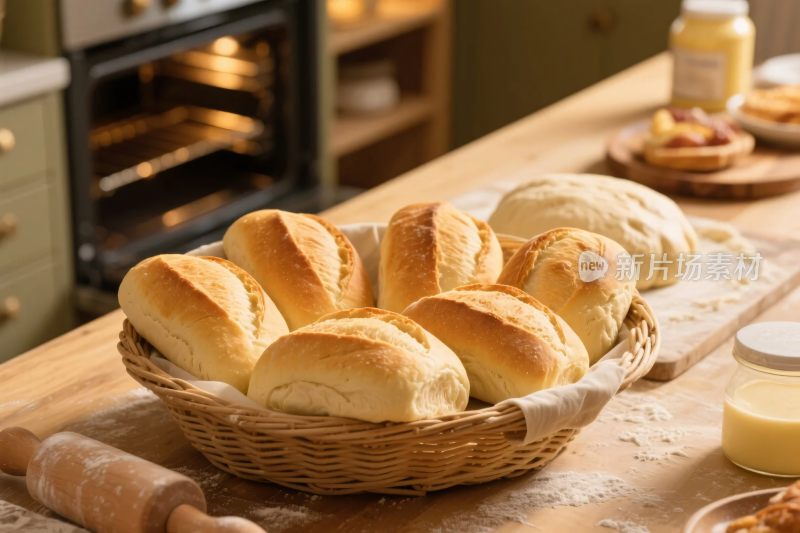 烘焙面包篮场景