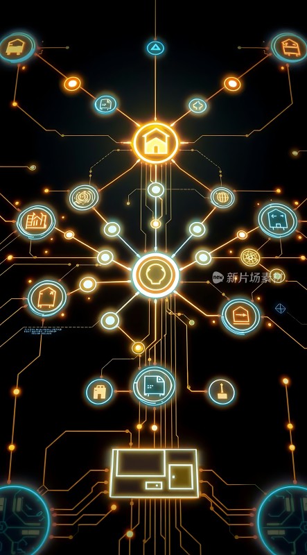 智能生活网络连接图