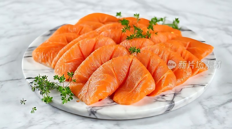 新鲜三文鱼刺身大拼盘