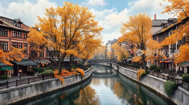秋日古街水乡情