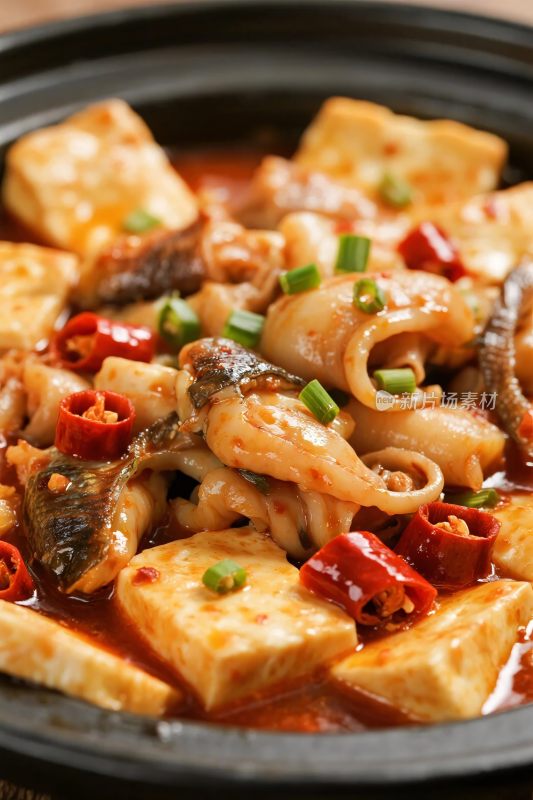 老虎水产豆腐美食图