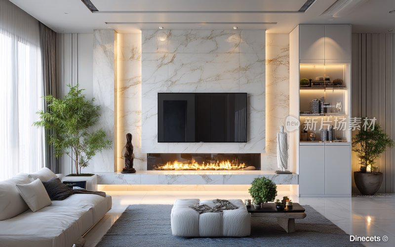 现代简约风客厅室内场景