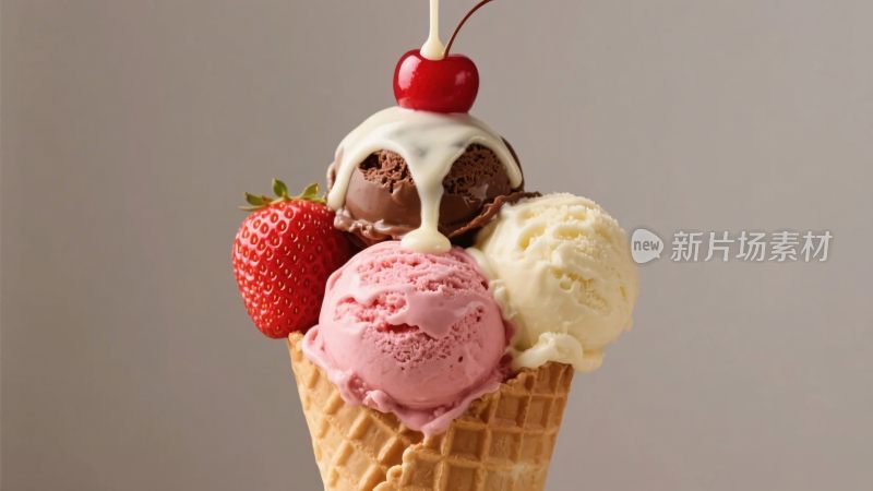 美味冰淇淋甜筒