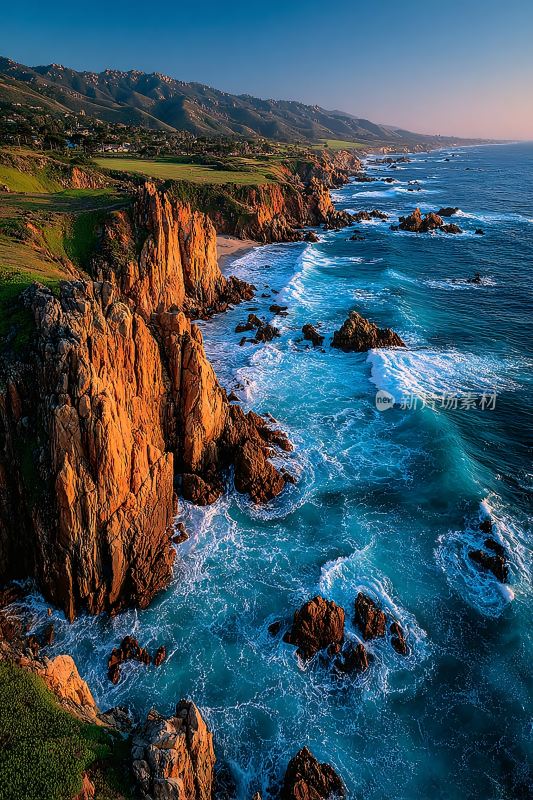 壮丽海边悬崖景观