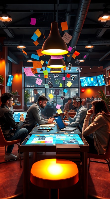 创意碰撞头脑风暴会议现场