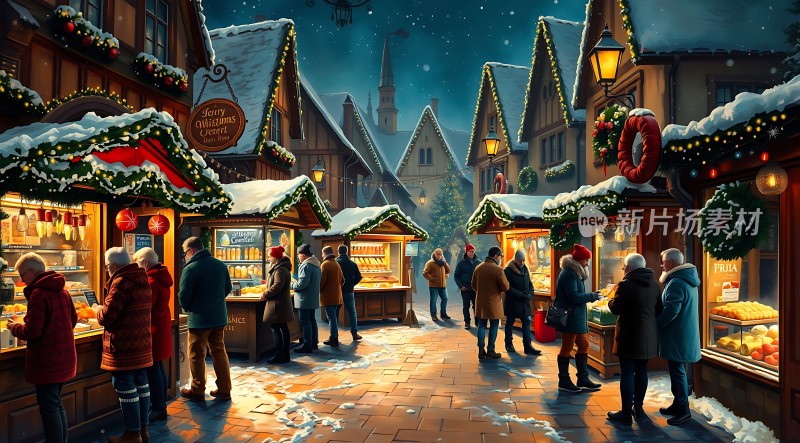 圣诞集市夜市