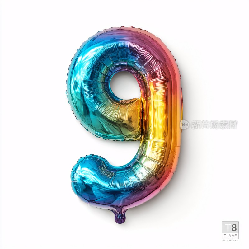 彩色数字气球