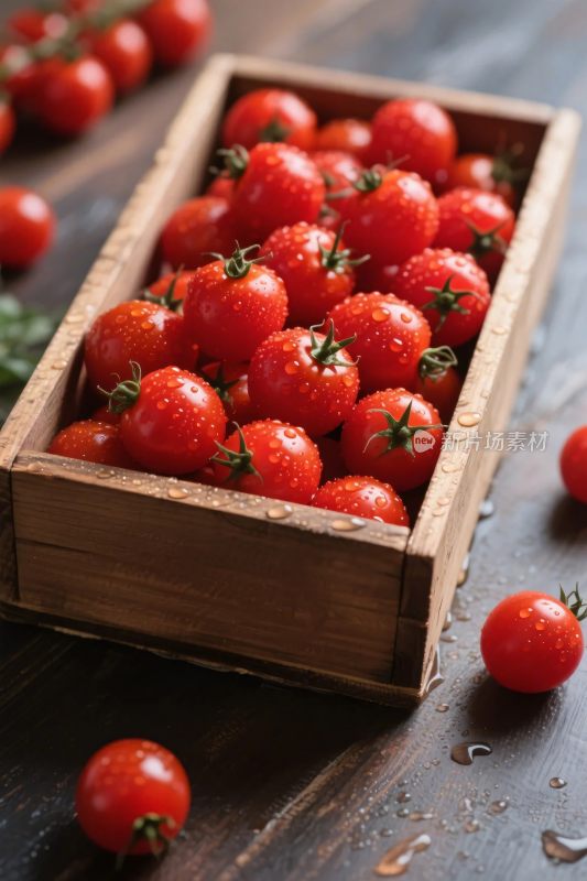 木箱小番茄静物图