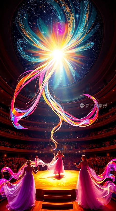 舞台上的璀璨星光与舞者