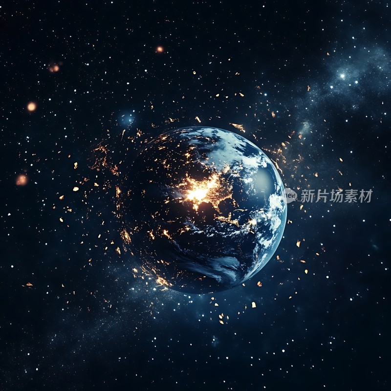 宇宙中的璀璨地球