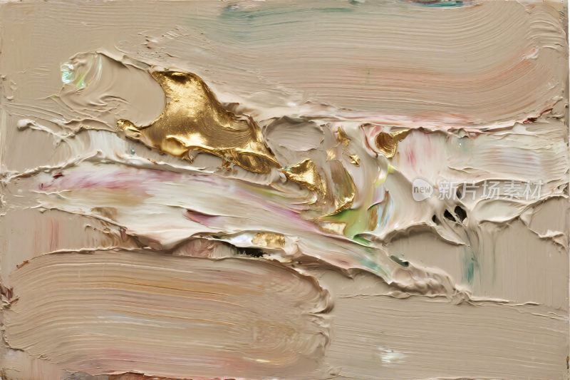 金色笔触抽象油画纹理