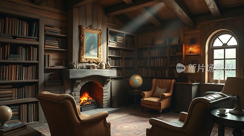 古董书房里的温暖时光