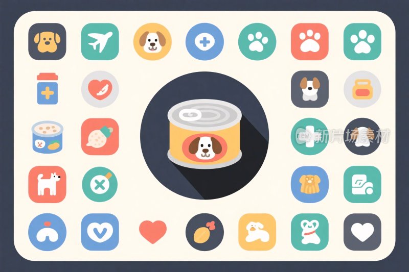宠物图标插画