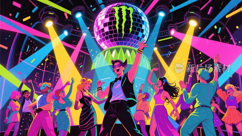 夜店派对插画
