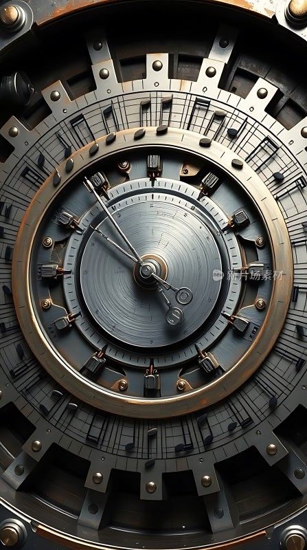 机械之心齿轮与指针交织的艺术
