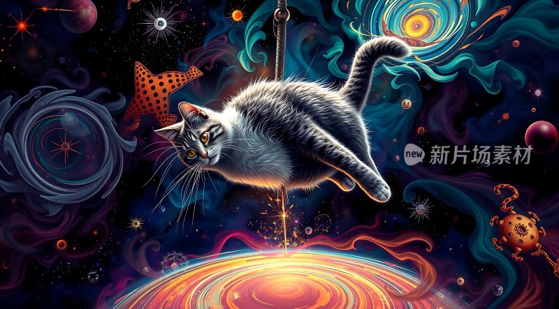 宇宙中的奇幻猫咪冒险之旅